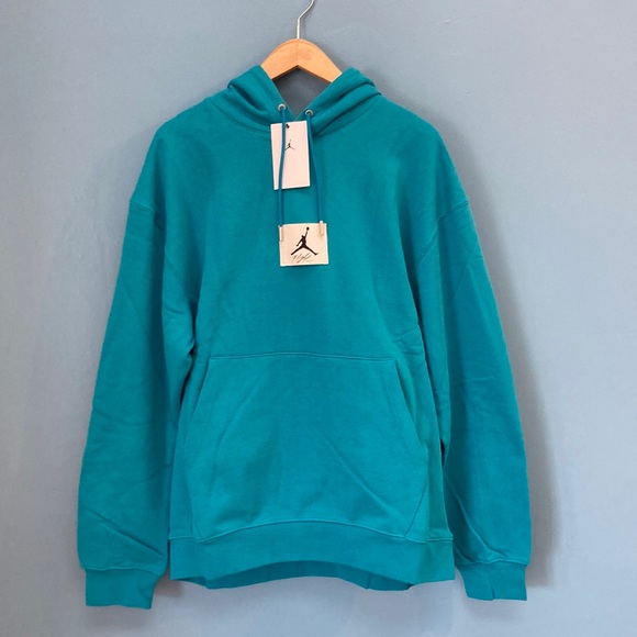 Jordan Essentials Flight Hoodie Teal Mens size L XL - Picture 2 of 7